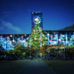 京都）立命館大学衣笠キャンパスでプロジェクションマッピングショー『りつくり　2022 ～光のサンタと氷の時計台～』