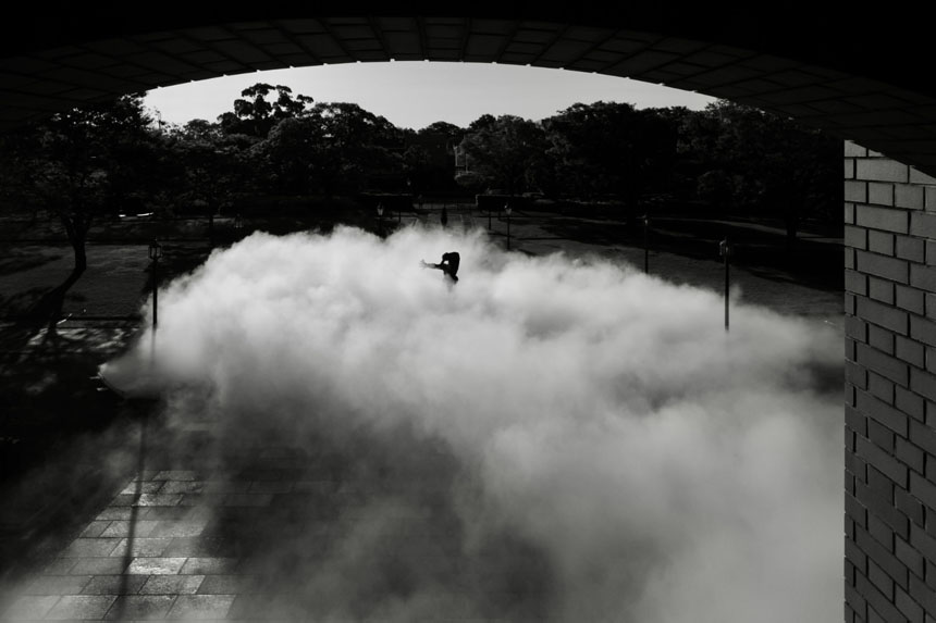 姫路市立美術館 中谷芙二子《白い風景―原初の地球》霧の彫刻 #47769