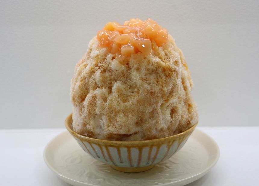 大阪「21時にかき氷」アールグレイ香る桃とクリームチーズのかき氷