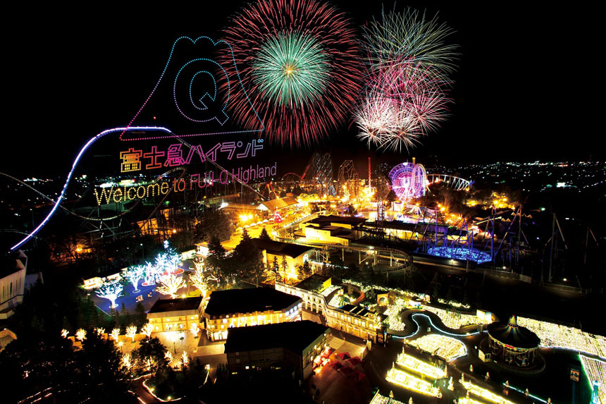 富士急ハイランド開業60周年記念「ドローン＆花火ショー」