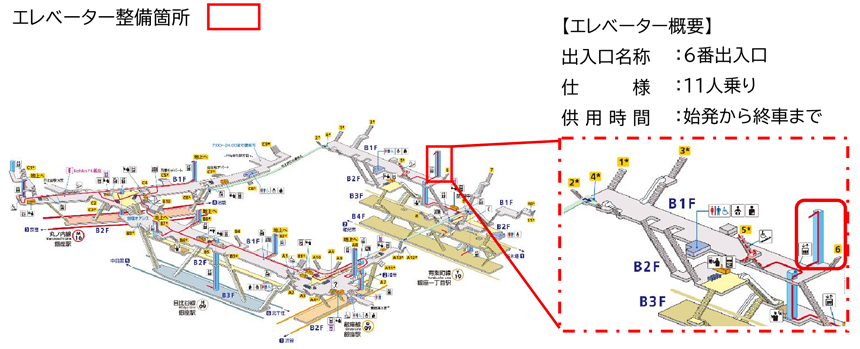 有楽町線銀座一丁目駅 バリアフリールート