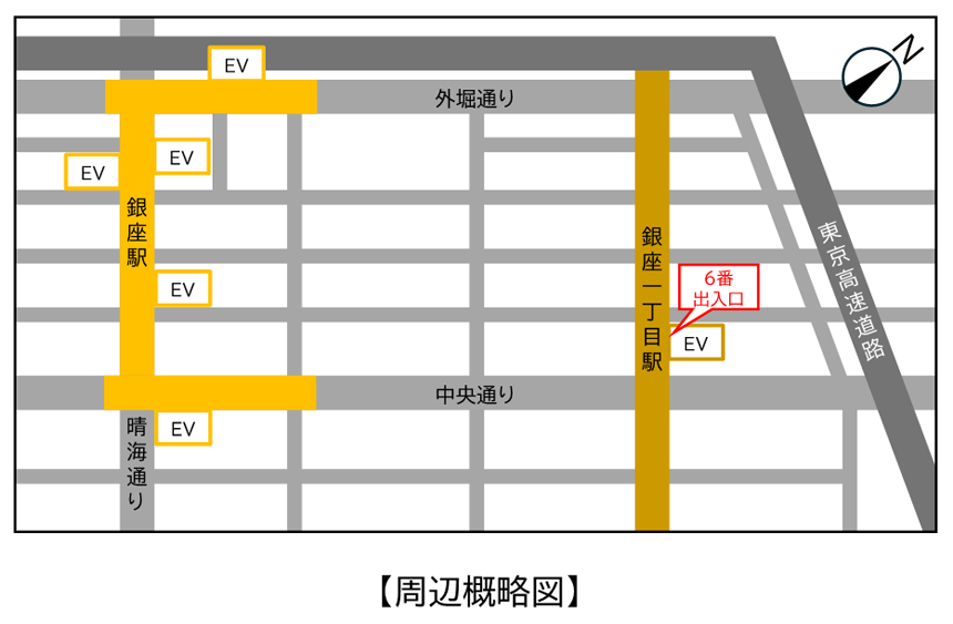 有楽町線銀座一丁目駅 バリアフリールート