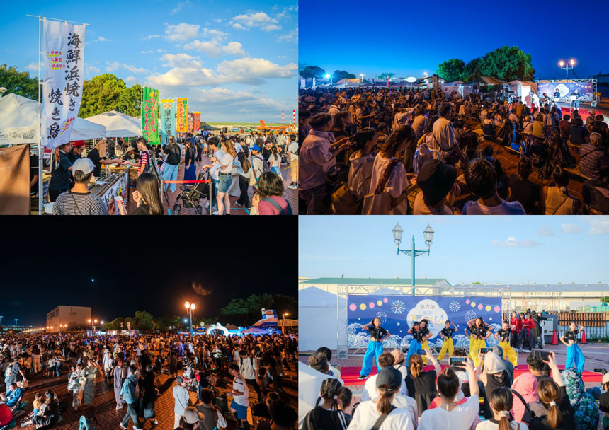 泉大津海辺の夏祭り wt AMAZING -光と音の渚-