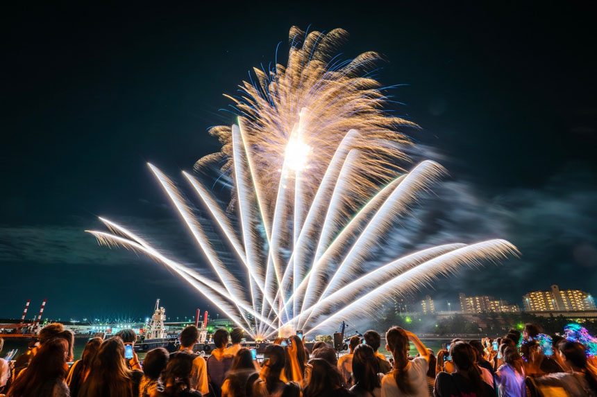 泉大津海辺の夏祭り wt AMAZING -光と音の渚-