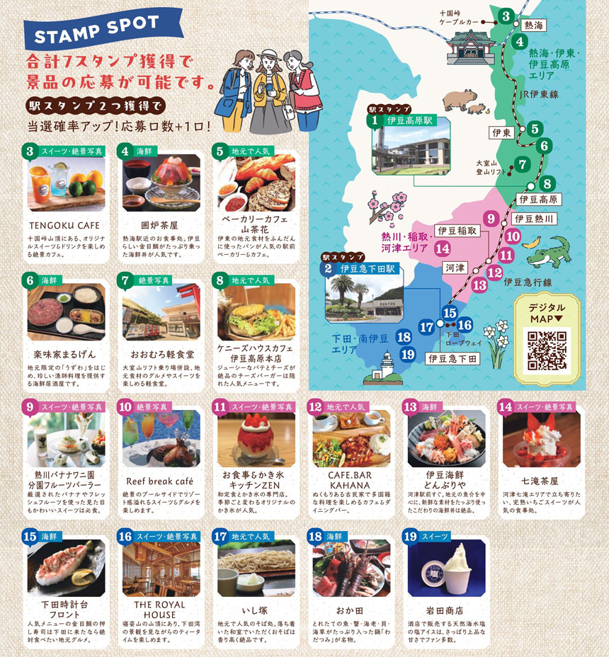 伊豆naviスタンプラリー 伊豆ごほうびグルメ&絶景満喫旅