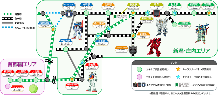 JR東日本 機動戦士ガンダムシリーズエキタグスタンプラリー ~勝利の栄光を、君に!~